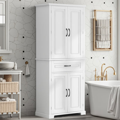 Terrazzo Multi-Functional Bathroom Storage Cabinet – Adjustable Shelves, Ample Space, Easy Installation  Product Description
