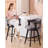 Swivel Linen Upholstered Bar Stools 26" Counter Height-2098225129-2098221090-2087232597