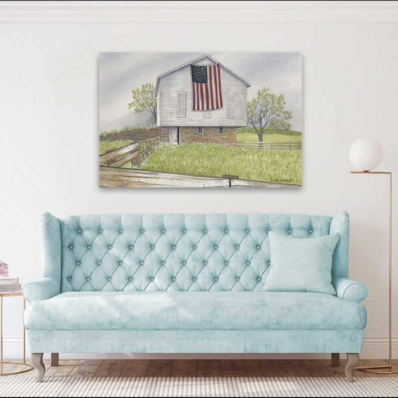 «Heartland» patriotique - art patriotique contemporain du 4 juillet, H 60 po x l 40 po