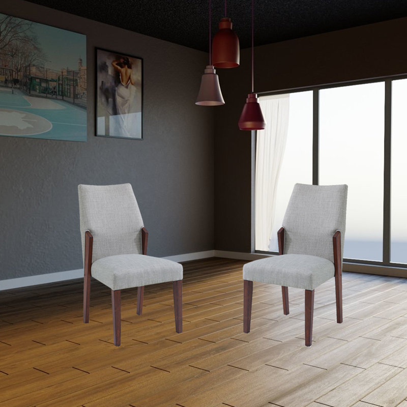Chaise parsons en tissu Hector en gris