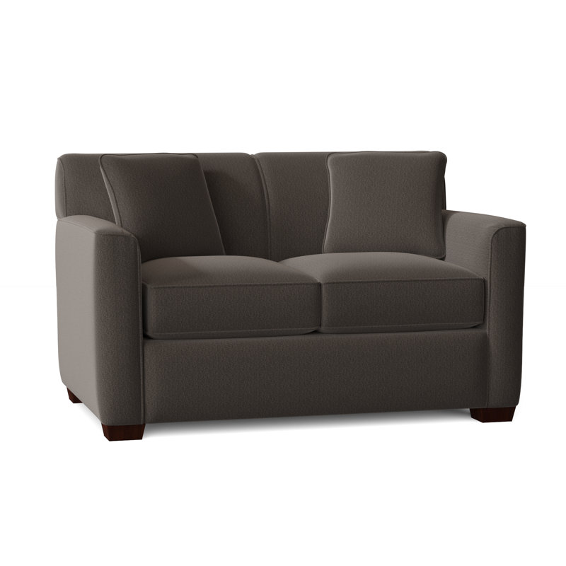 Keaton 60'' Upholstered Loveseat, Anello 42 Dark Gray Performance Twill, No