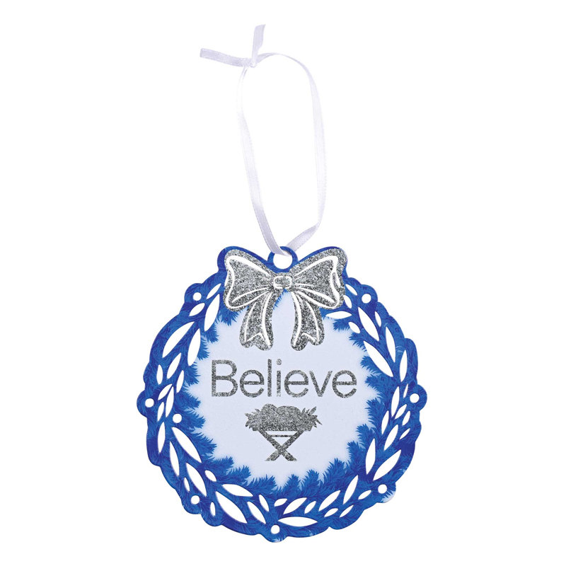Couronne ornementale 4 "Believe Wreath Bow