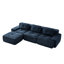 Canapé modulaire en velours côtelé de 117 pouces avec repose-pieds Roomfitter, bleu-1459880669-1459880658