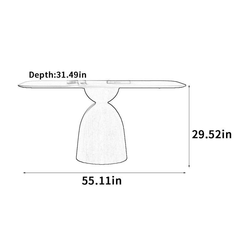 Loncosky, 29.52"H x 55.11"L x 31.49"W