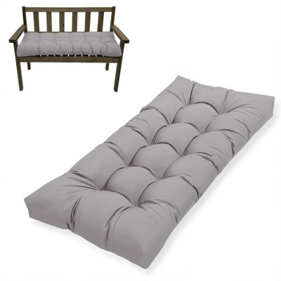 Outdoor Bench Seat Cushion，Features a non-slip sole，a hidden zipper，Patio Chair Cushions,36*14*4 in,gray
