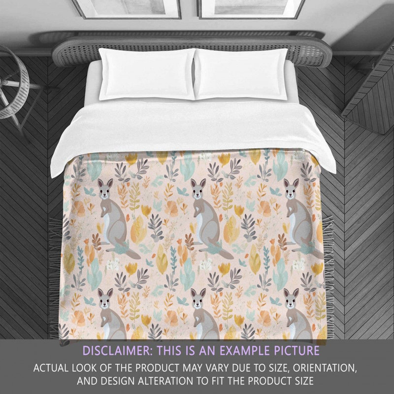 Kangaroo Pink Bedding, King Comforter