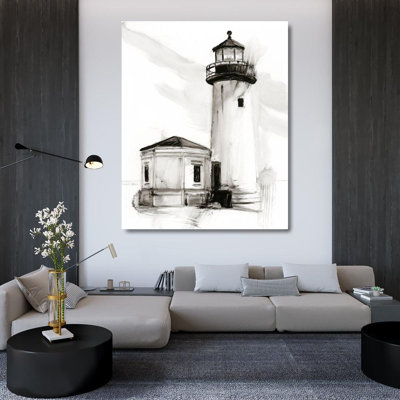 Breakwater Bay Harper, Ethan Gallery Wrapped Canvas Art Titled: Lighthouse Study II