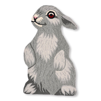  Tapis de bain doux en forme de lapin | Tapis antidérapant en laine Yogic Asana | Tapis animaux pour chambre à coucher, salle de bain, douche, cuisine, plancher, dessin animé, salle de bain