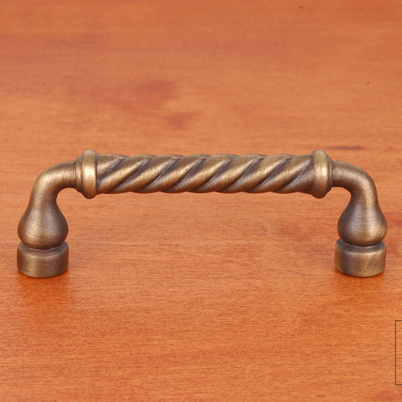 Antique English 3'' Twisted Design Bar Pull