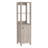 Linen Cabinet, Two Interior  Shelves, Two Open Shelves, Single Door-1399571623