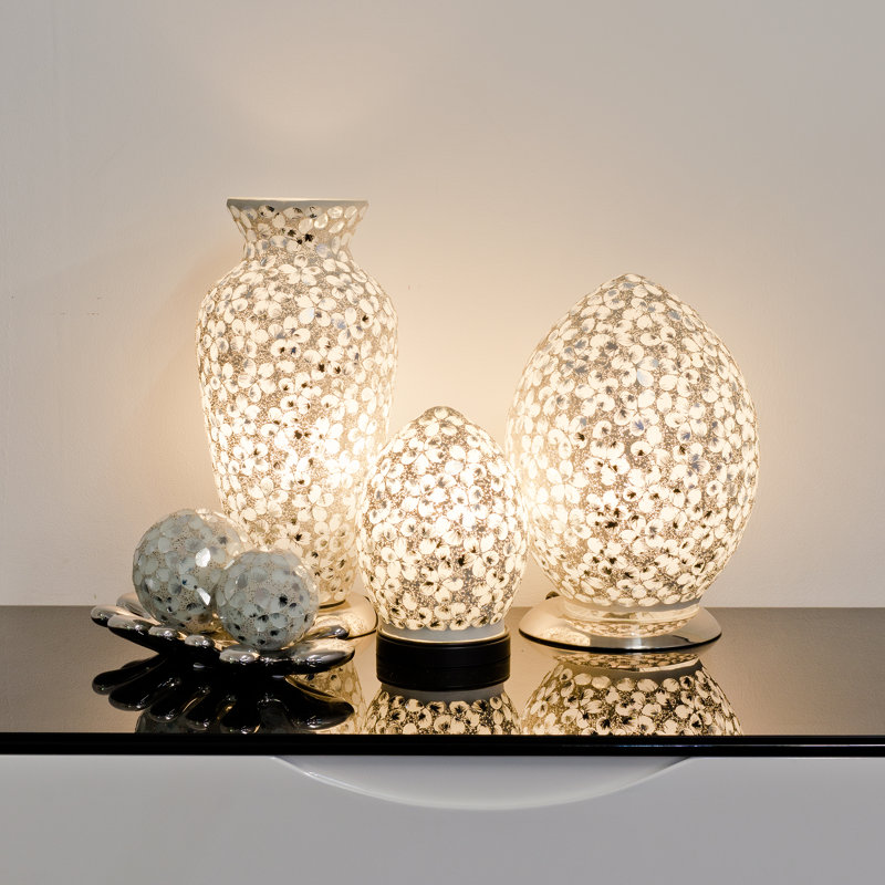 Culler Novelty Lamp, White/Brown