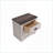Rustic Chalk Gray Wooden Two-Drawer Nightstand for Bedroom