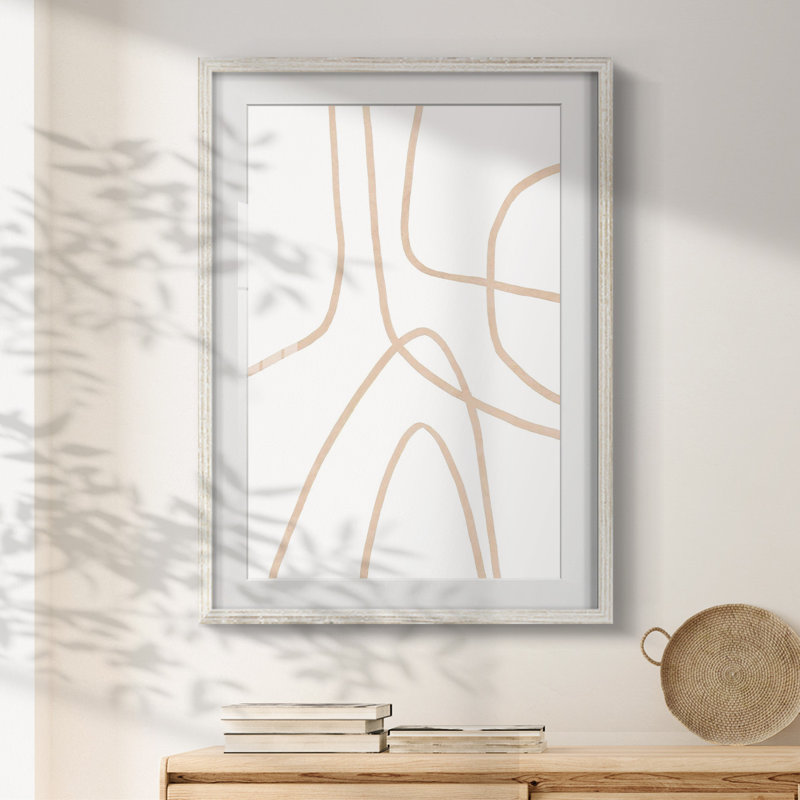 Clean Contour II -Framed Print, 28.5" H x 20.5" W, White