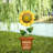 Metal Sunflower Garden Stake