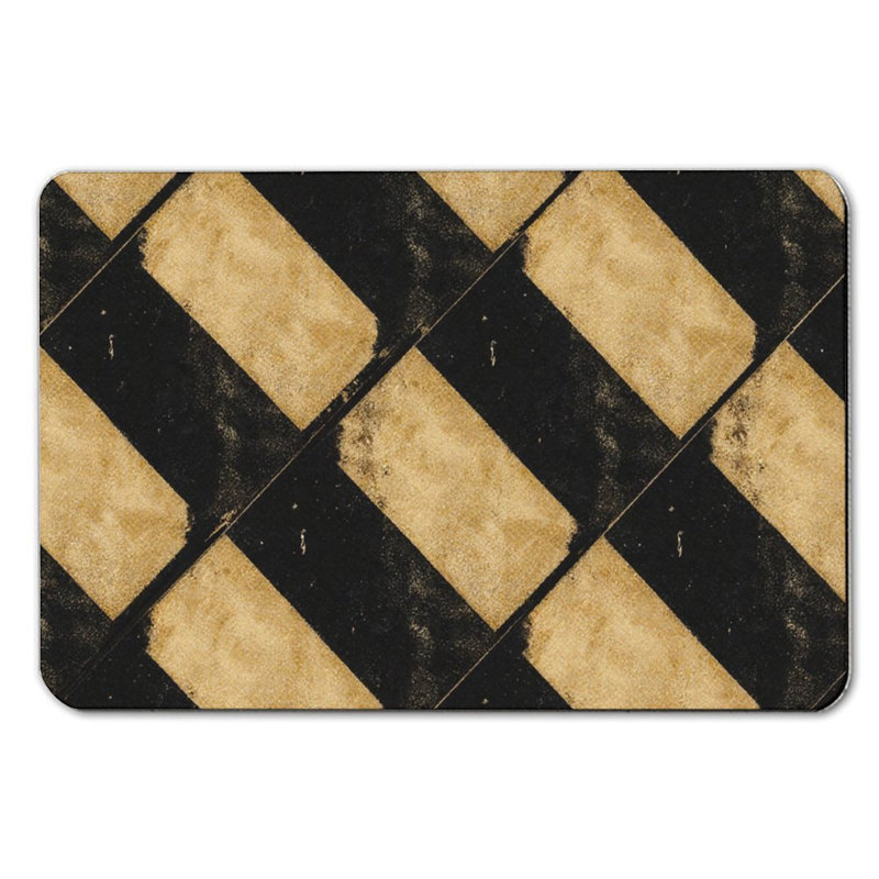 Tapis de bain rétro à motif argyle, 36 x 24 po