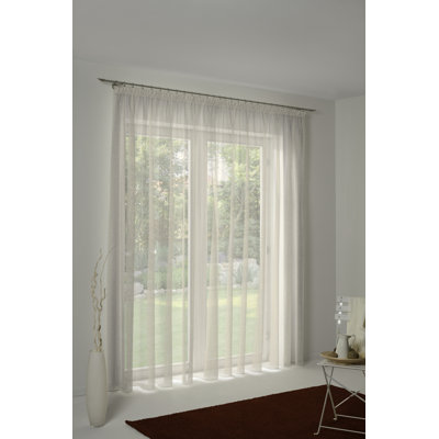 Peck Slot Top Semi Sheer Single Curtain