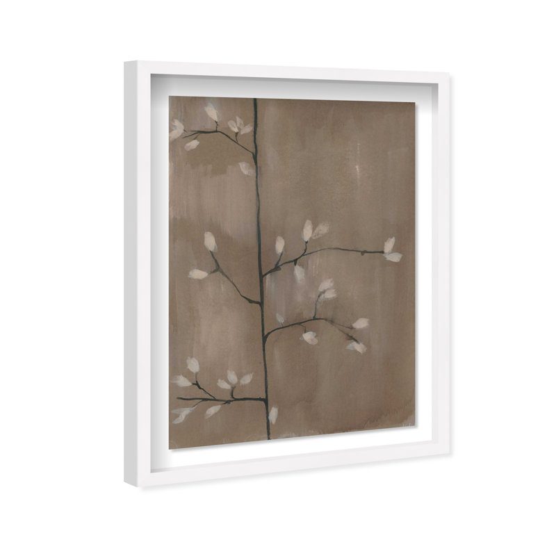 Blossoming Twig II Shadowbox Floral & Botanical Print by Oliver Gal, Black Frame, 10 x 15, 46.5"H x 31.5"W, White Frame