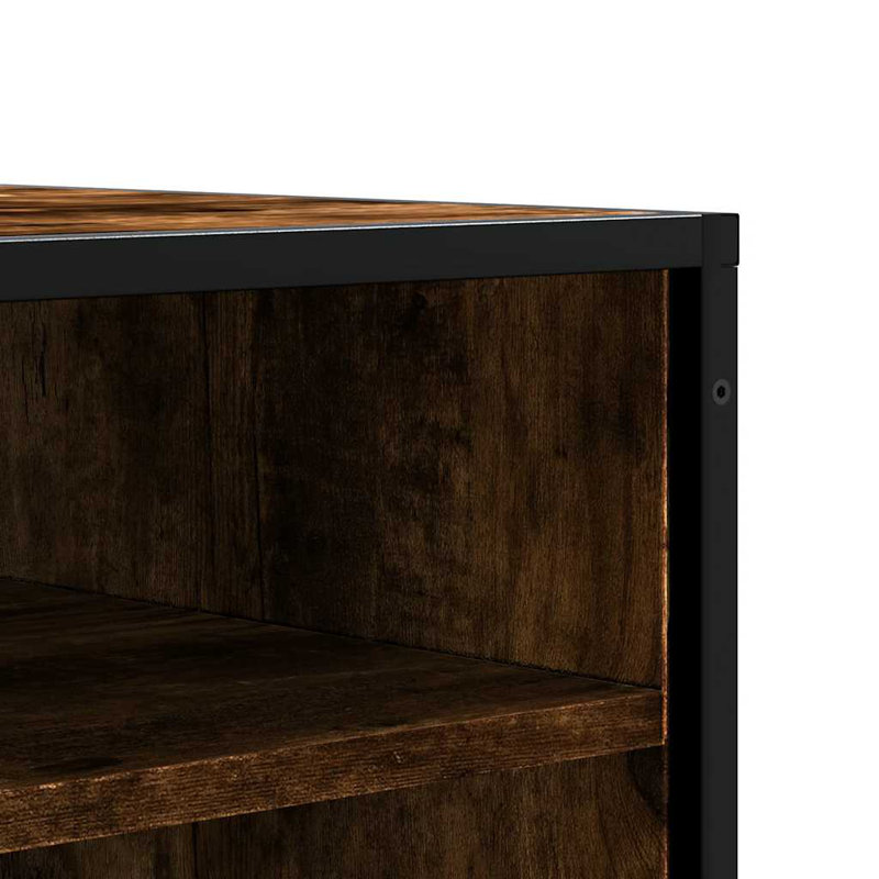 9 Pair Shoe Storage Bench, Smoked Oak