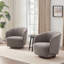 Fauteuil d'appoint pivotant rembourré Caysey Boucle-101895680
