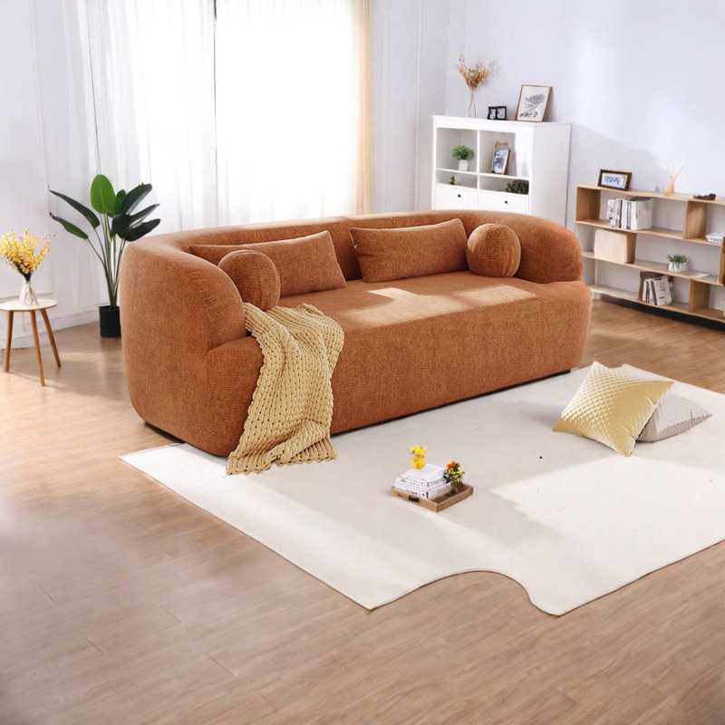 Canapés modernes en chenille, luxueux canapé 3 places 86 "pour la maison