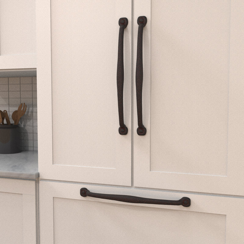 Refined Rustic Collection Appliance Pull - 18" Center to Center Cabinet Pull Rustic Iron - Craftsman Hardware for Drawers & Cabinets