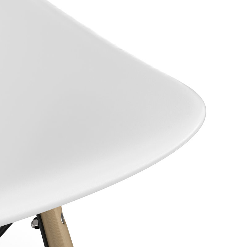 Chaise d'appoint Bombeck, Blanc, Naturel