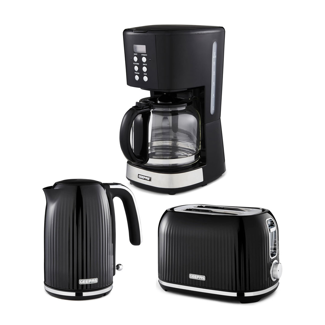 B&Q -  1.5L Filter Coffee MachineFluted 1.7L Electric Kettle & Toaster  Set - Image 7