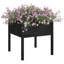 Red Barrel Studio Garden Planters 2 Pcs Black 19.7"X19.7"X27.6" Solid Wood Pine-91895636-91895633