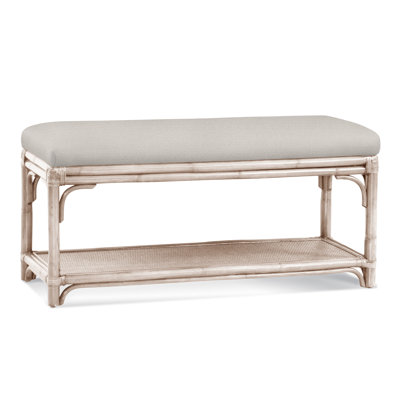 Summer Retreat Wicker Shelf Storage Bench