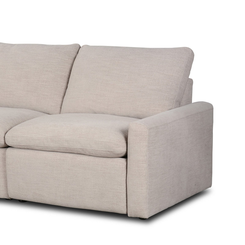 Tillery 5 - Piece Upholstered Sectional, Laken Stone Performance Weave