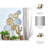 Modern Metal Wall Mirror with Overlapping Circular Design, Textured Iron and Glass Decorative Accent   