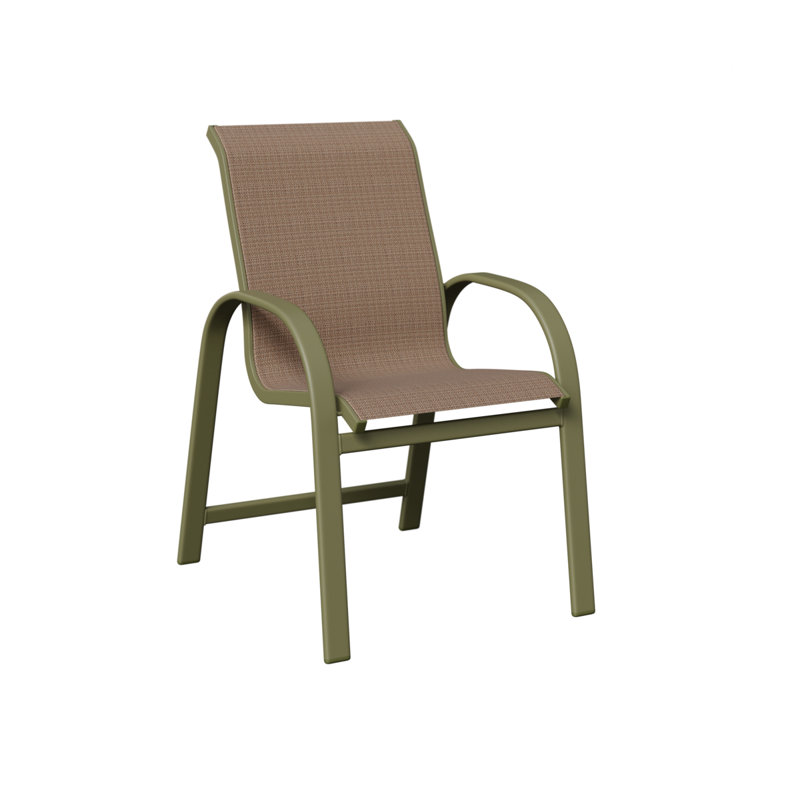 Chaise de salle à manger en aluminium sauge vert avec tissu en tweed taupe Berlin Gardens, Aluminium vert sauge, Tweed taupe