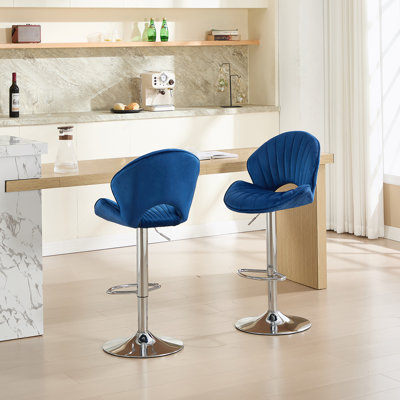 Ensemble de 2 tabourets de bar à hauteur réglable avec similicuir, pivotant, dossier et repose-pieds pour plus de confort et de style