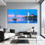 Nautique, voilier, phare, coucher de soleil, réflexion, ciel aquatique, ensemble de 3 toiles-2011476369