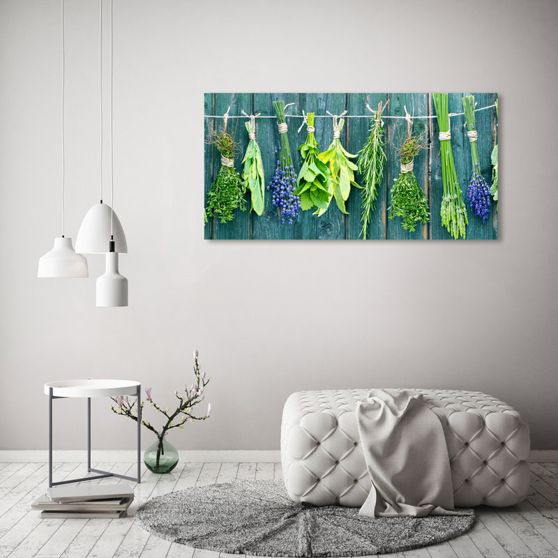 Herbs On A String - Wrapped Canvas Print