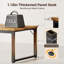 Bureau 54 po avec prises de courant, bureau d'ordinateur 1,2 po d'épaisseur, table de bureau, brun rustique-733705300-733705301