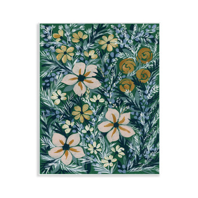 «Summer Boho Florals», art mural sur bois par Yvette St. Amant