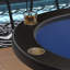 Table de poker INO Design 95 "pour jeux de casino avec base de piédestal en acier inoxydable-107678806