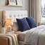Housse de coussin simple à rayures-131256095
