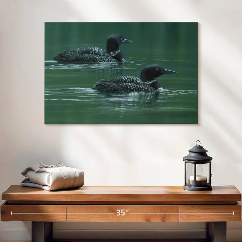 Two Loons, 16" H x 24" W