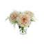 Peony And Fern In A Glass Vase With Acrylic Water