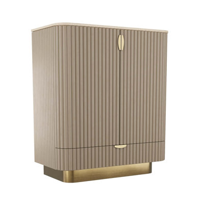 Pontevera Solid Wood Bar Cabinet