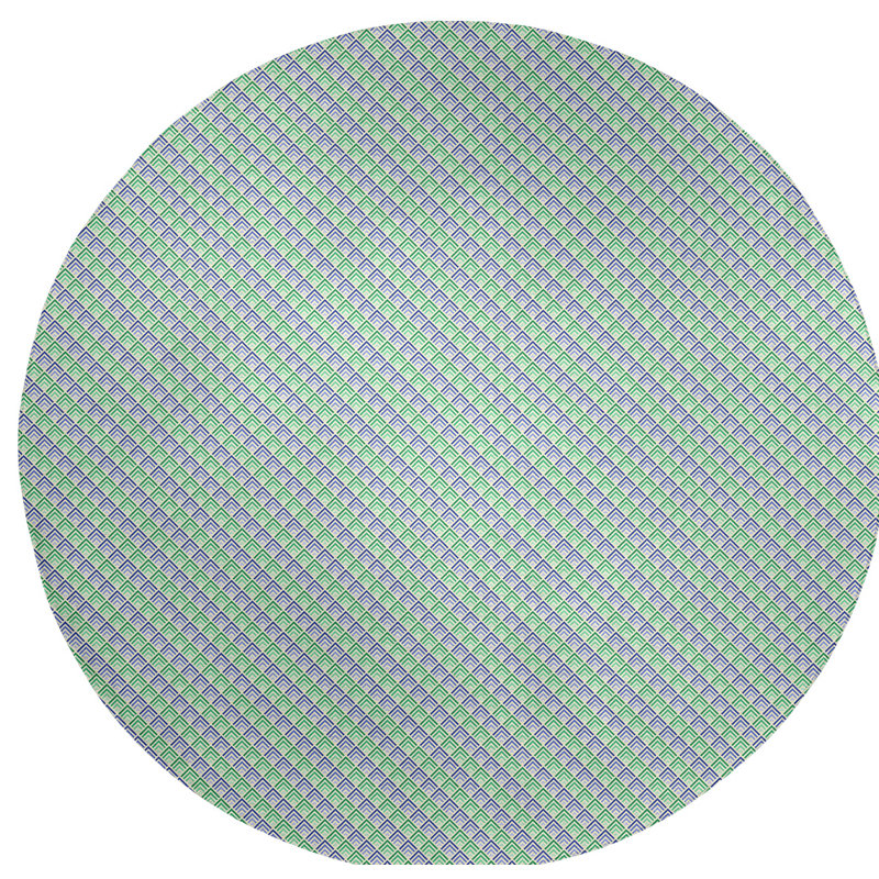 Chenille Geometric Indoor Rug, Round 5'
