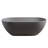 63" Freestanding Soaking Bathtub Of Solid Surface With Matte Grey Finish, Overflow And Center Drain, Fashionable Design 63-Inch In Grey, , Ample Bathing Space