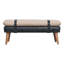 Banc en bois massif avec garniture cloutée-1441416902