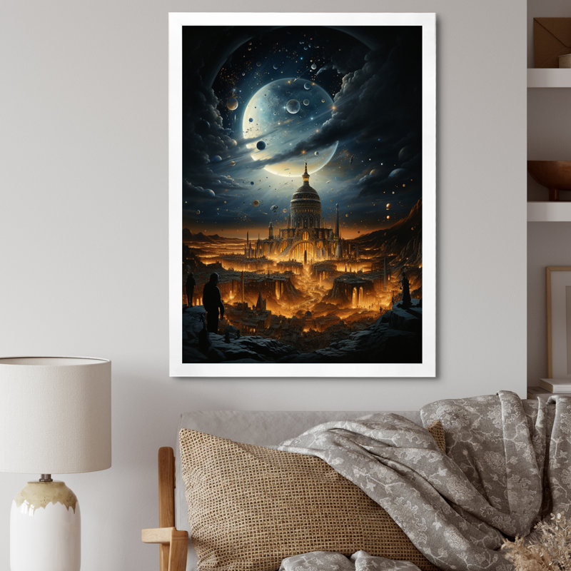 "Leshly", "Art de l'islam", "Impression sur toile", Cadre photo blanc, H 44 po x l 34 po x P 1,5 po