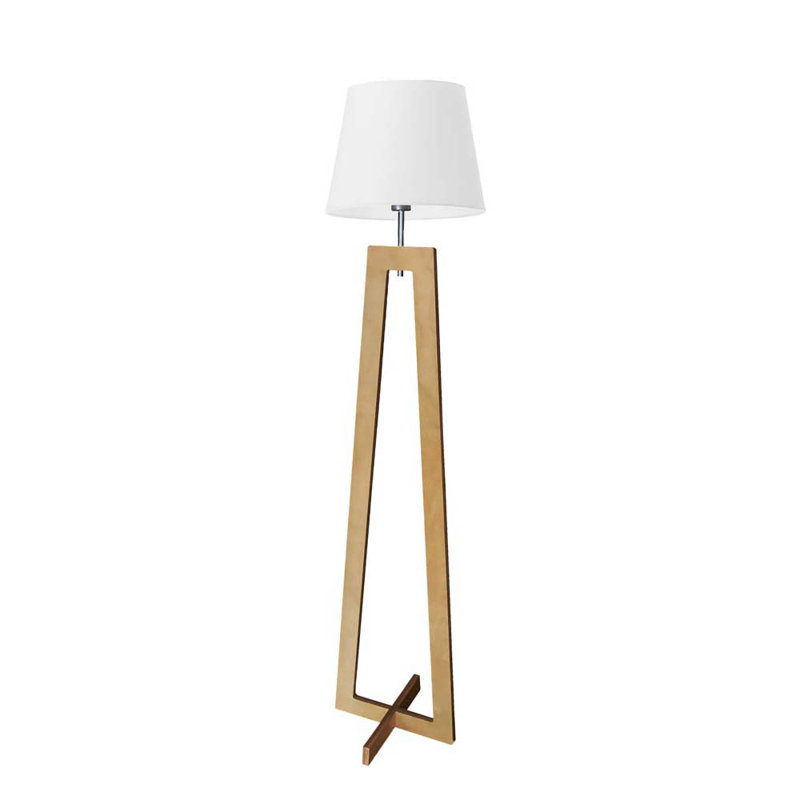 Pip 160cm Novelty Floor Lamp, White/White inside, Oak