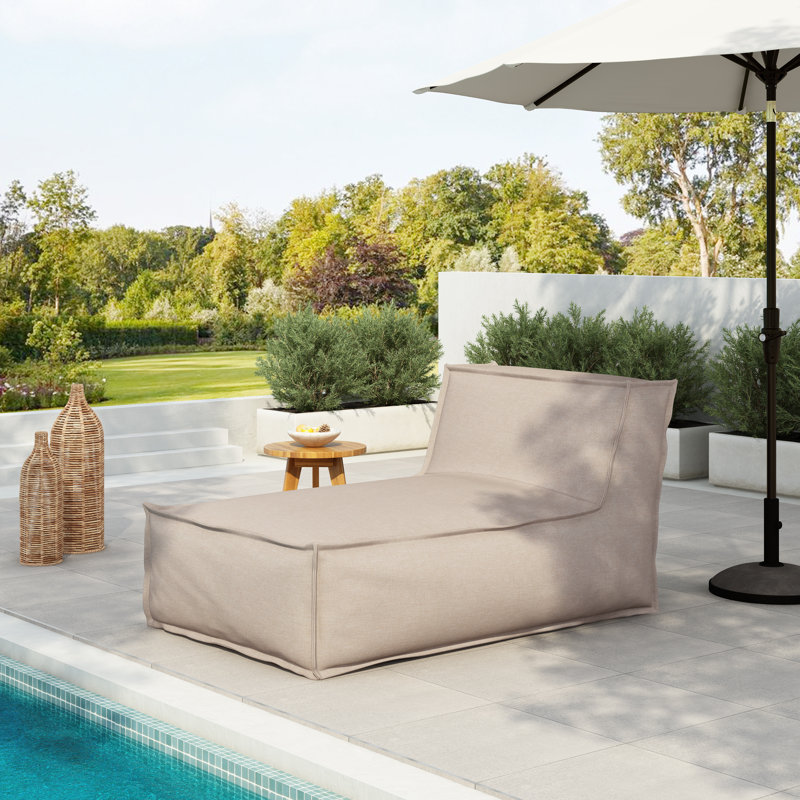 Fauteuil à billes Carl avec housse amovible, Polyester beige