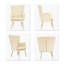 Fauteuil capitonné et rembourré