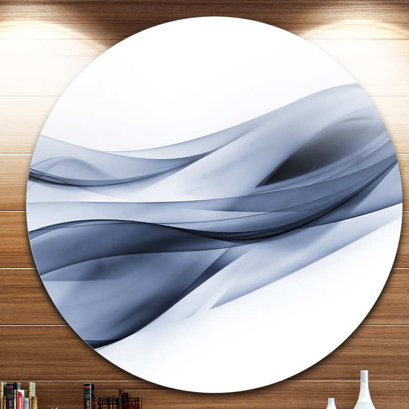 « scintillant light blue pattern », impression sur métal, H 23 po x l 23 po x P 1 po